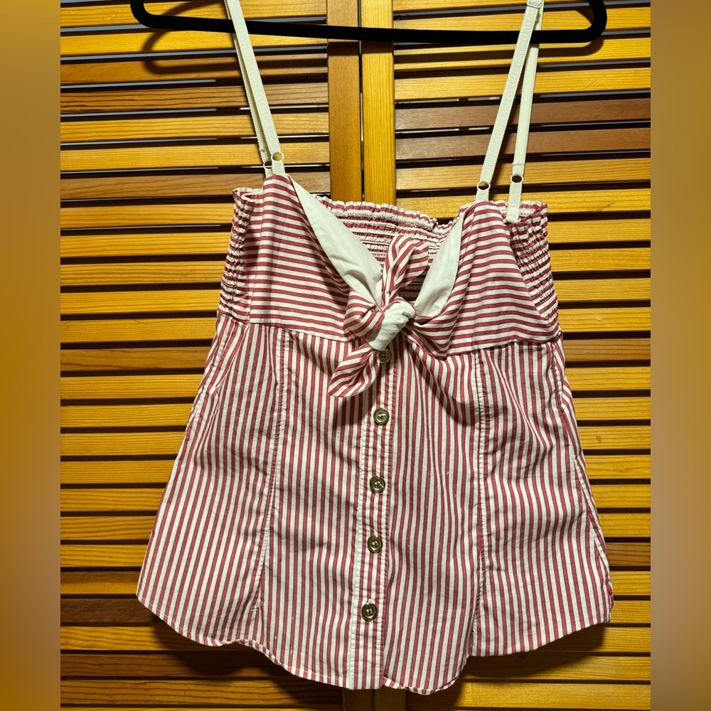 Red and White Dolce and Gabbana Tie Top